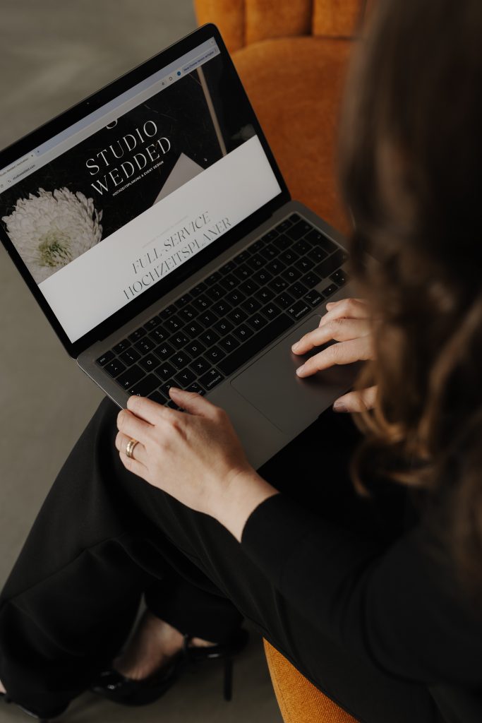 Ein Bild der Website von Hochzeitsplaner Studio Wedded